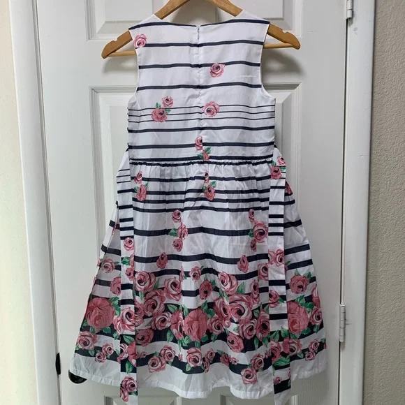 NEW B06 Sunny Fashion floral roses and stripes Girl's Dress - Picture 1 of 10